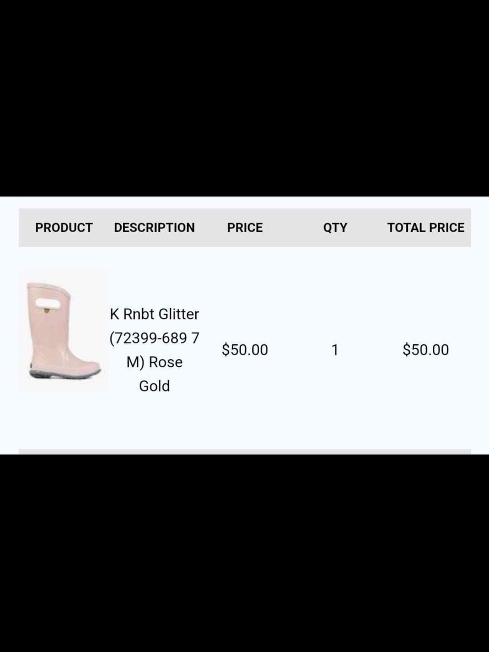 Bogs Black Glitter Kids Rain Boots - Picture 7 of 7